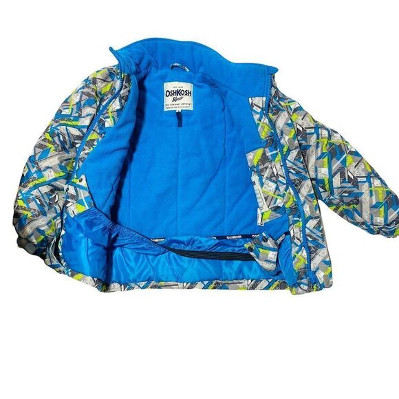 OSHKOSH Fleece Lined Winter Snow Coat Lime - Picture 2 of 3